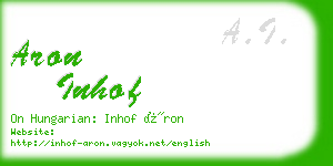 aron inhof business card